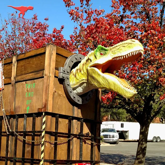 Theme park dinosaur head sculpture animatronic for sale