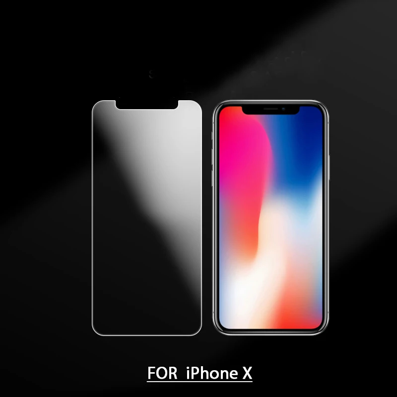 
For IPhone X XR XS Max Mobile Phone Transparent Tempered Glass Clear Screen Protector 