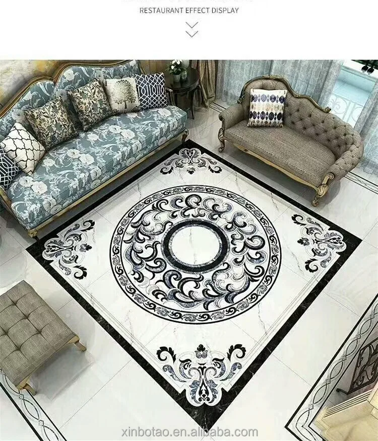Interior decoration micro crystal and home marble floor design