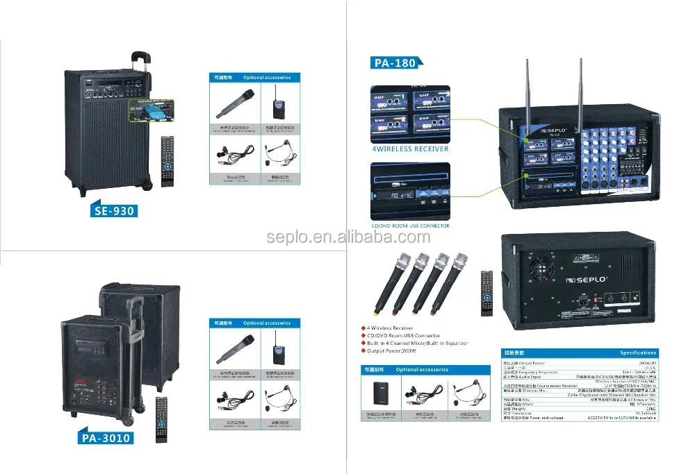 
200W professional PA speaker ,portable SP-80 pa trolly amplifier speaker 8 inch 