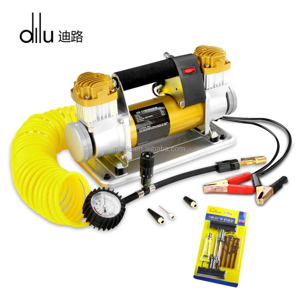Portable Heavy Duty Tyre Inflator Gauge Car Air Compressor
