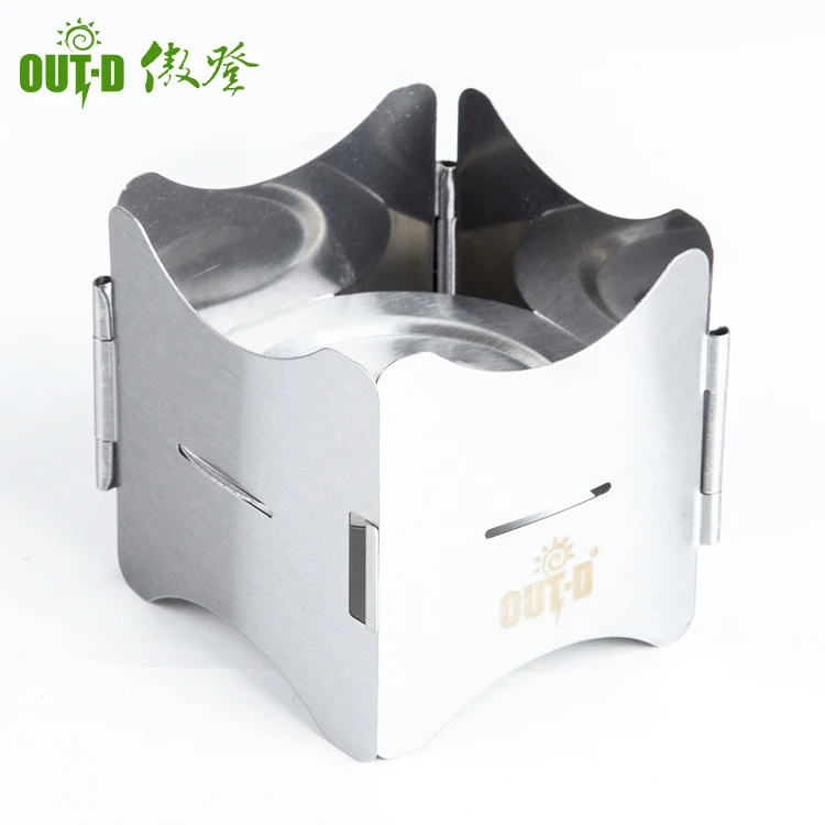 
Lightweight Folding Outdoor Cooking Camping Hiking Stove Portable Solid Alcohol Burner 