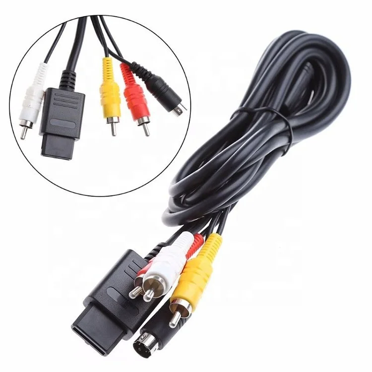 Console AV Cable Audio Video Adapter Cord Wire For SNES Super NES Nintendo 64 N64