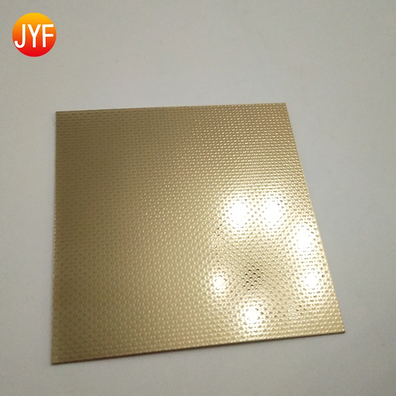 ZB014 PVD Mirror Double Color Plating Stamped Finish Art Decorative Stainless Steel Sheet