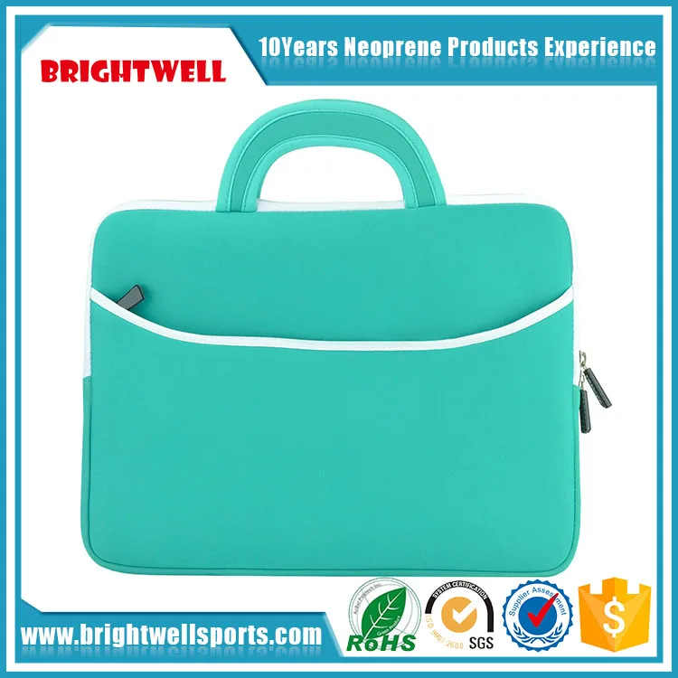 Custom 14 inch neoprene laptop sleeve with handle for laptop tablet notebook