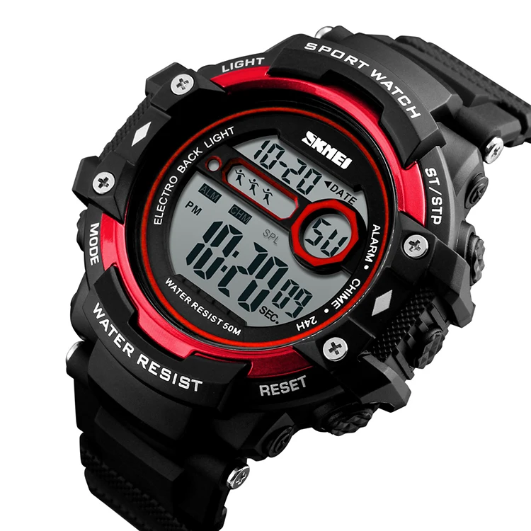 SKMEI 1325 LED Digital Men Sport Watch Week Date Alarm Chronograph Waterproof Male Clock Sport Watches