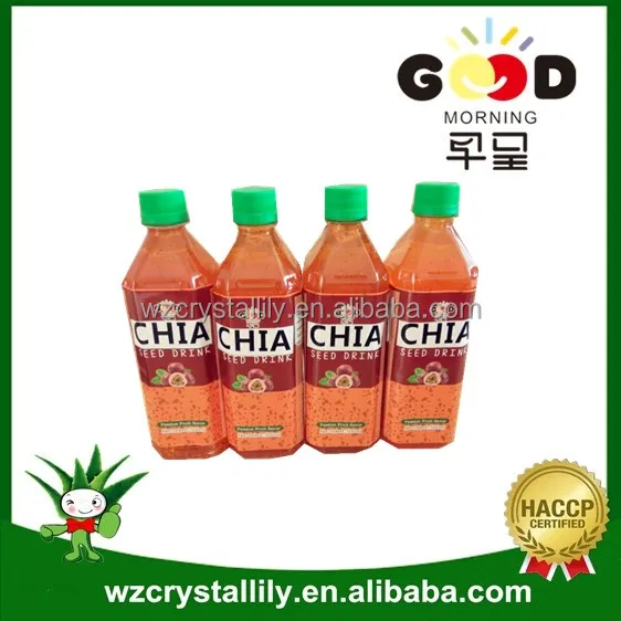 
500ml PET bottled natural chia seed drink fruity taste 