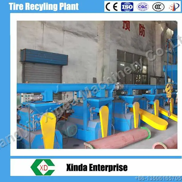 
China tire recycling machinery make tiles 