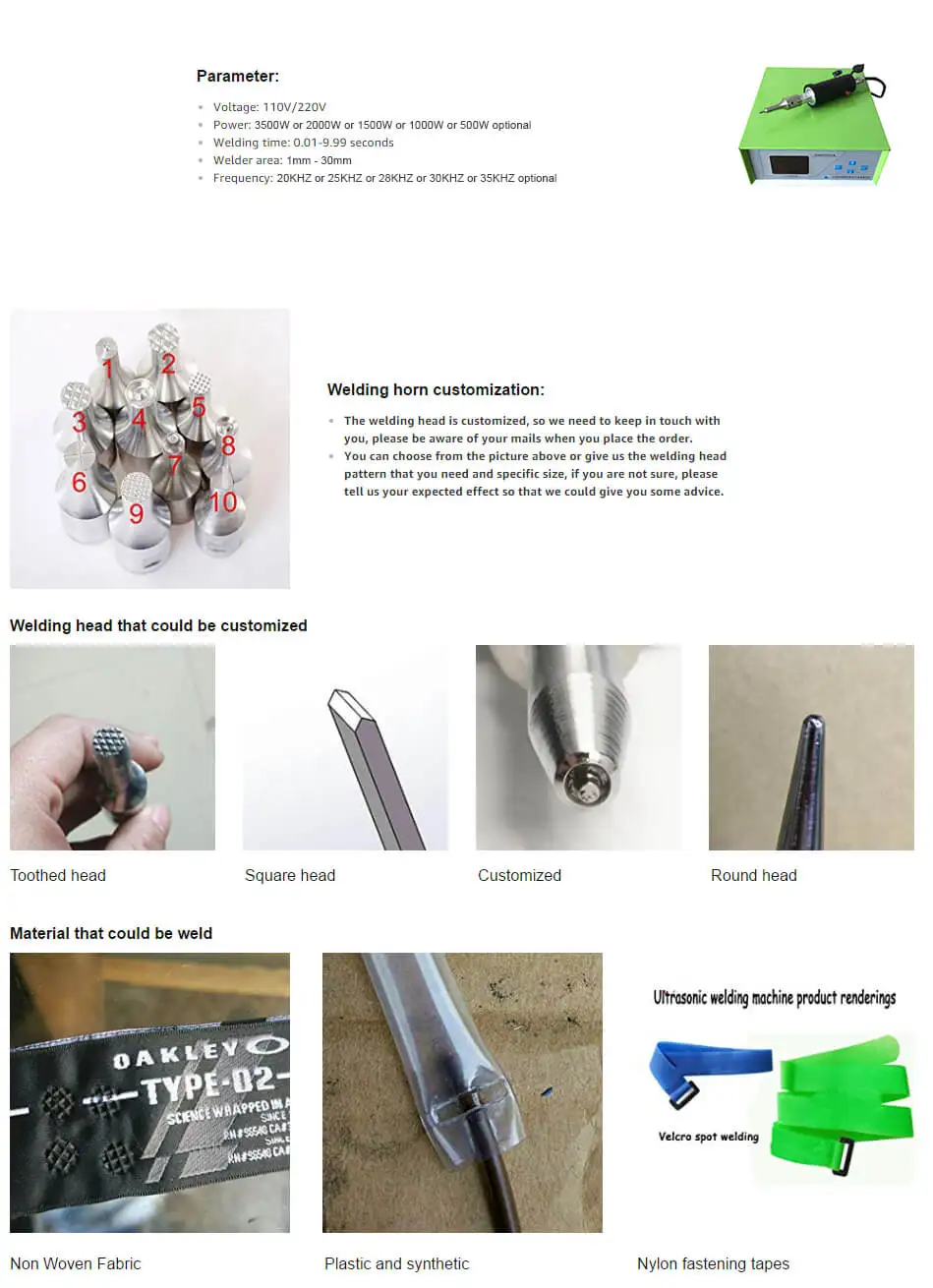 Shanghai Hongjin Small Portable Ultrasonic Spot Welding Machine Price