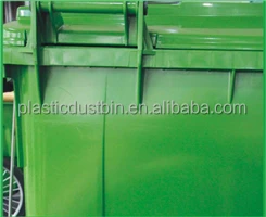 660L Plastic Recycle 4 Wheel Large Garbage Bins With Pedal