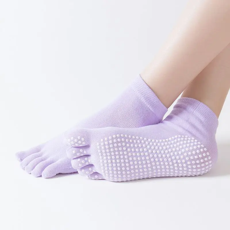 
Yoga Socks Exercise Sports Non-slip Sock Toe Five Fingers Girl Female Women Ladies Barre Ballet socks 