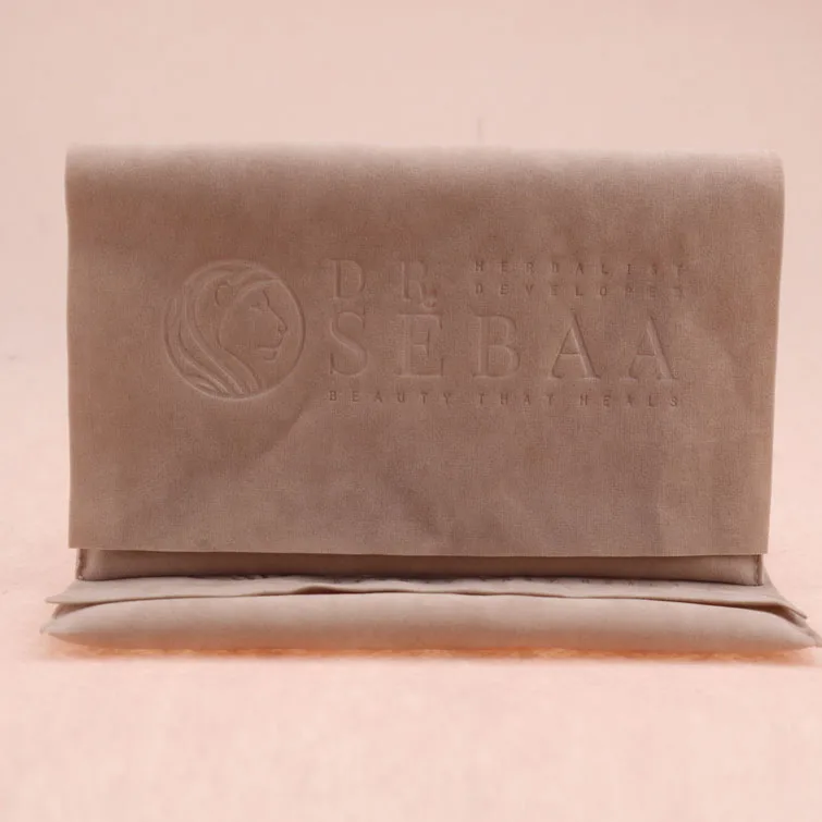 Конверт с тисненым логотипом на заказ, мешочек из микрофибры для упаковки ювелирных изделий, бархатная сумка для ювелирных изделий, замшевый мешочек для ювелирных изделий с клапаном