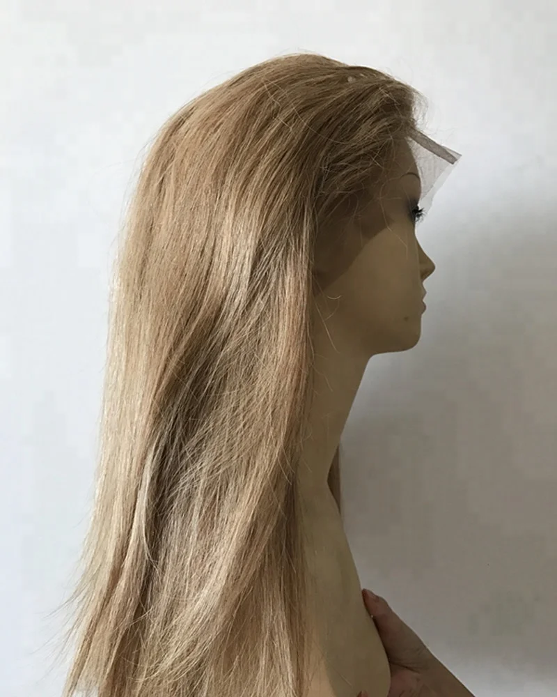 ultra realistic hairline superior quality cranial prosthesis wigs honey blonde virgin remy human hair hand made full lace wigs