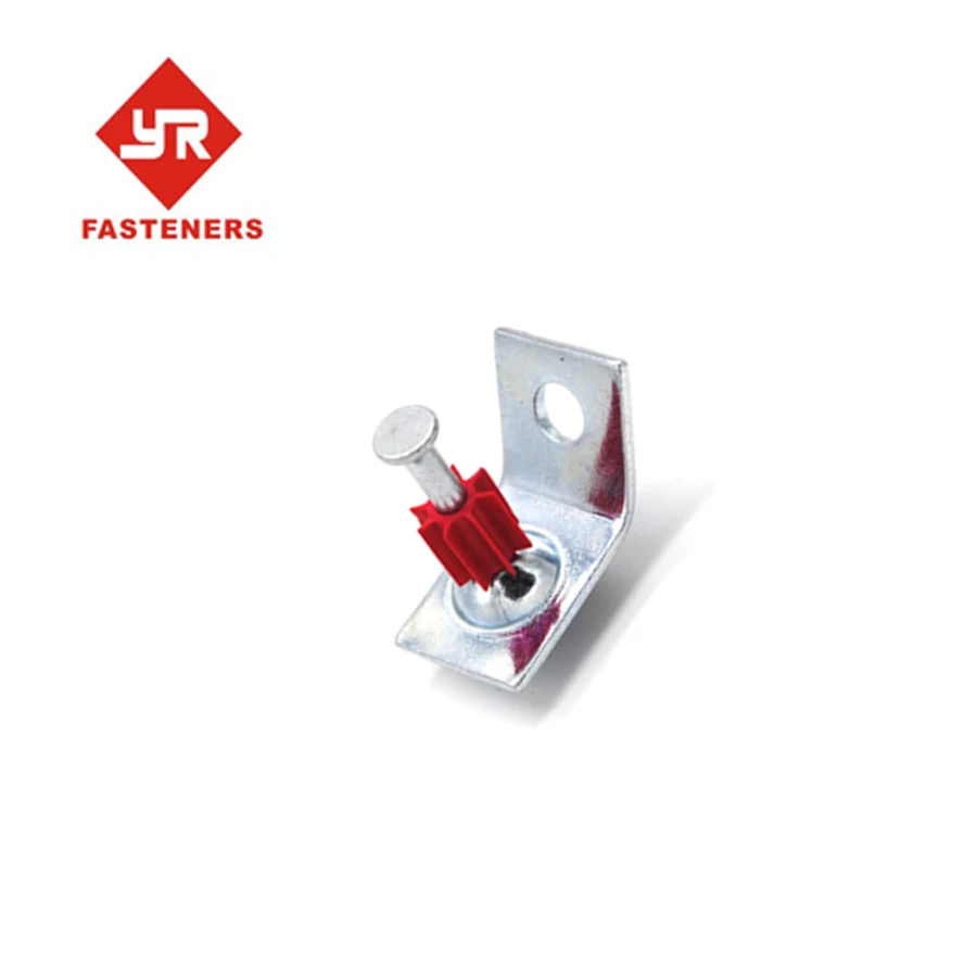 Angle clip red flute drive pin powder actuated fasteners