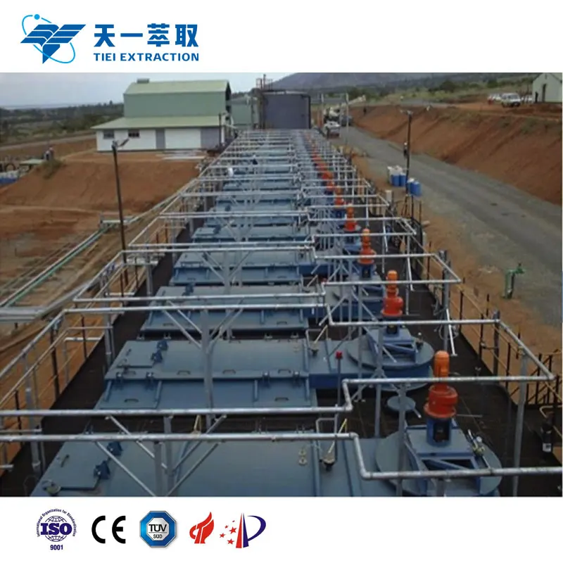 Extraction of niobium mixer-settler with solvent recovery and metal recovery equipment