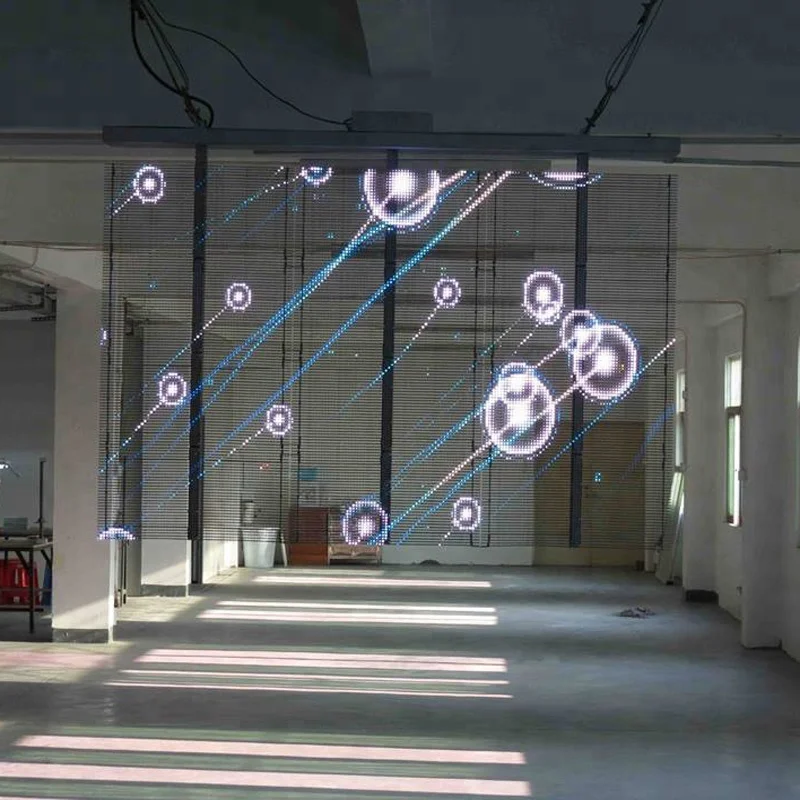 LED Screen Transparent Glass New Technology HD Advertising P7.8 Indoor 2019 Video Novastar Full Color Customized 15 2 Years