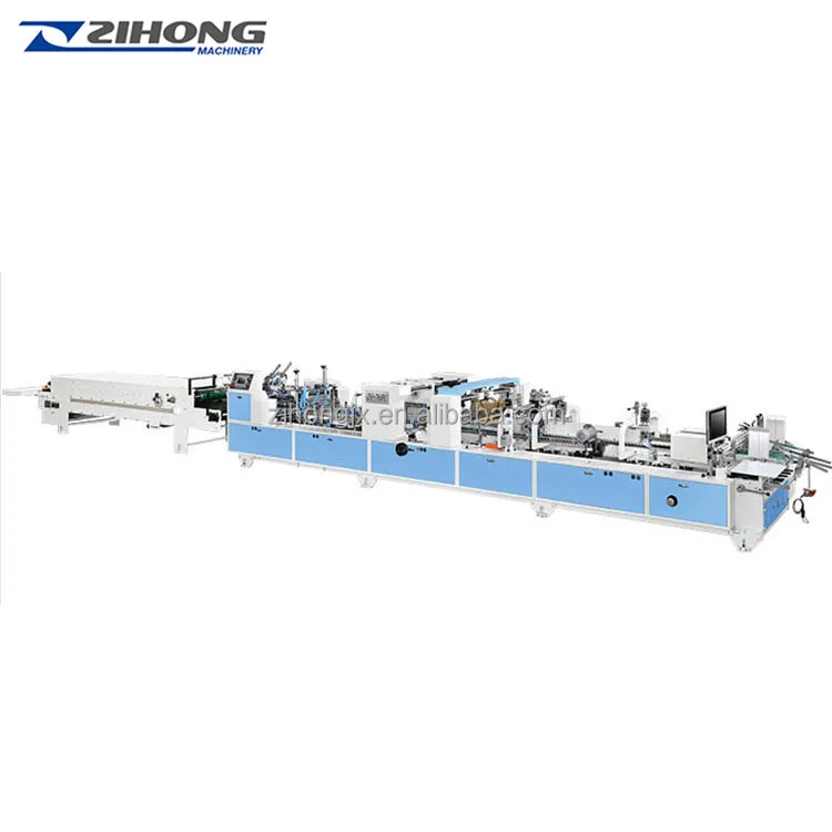 ZH-780 4 6 Corner Lock Bottom Straight Line With Pre-fold Function Folding Gluing Machine
