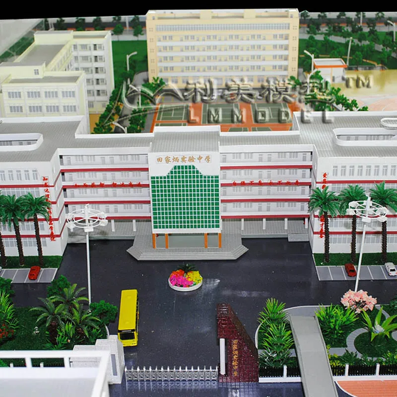 
Europe style School Planning Scale model with nice football ground 