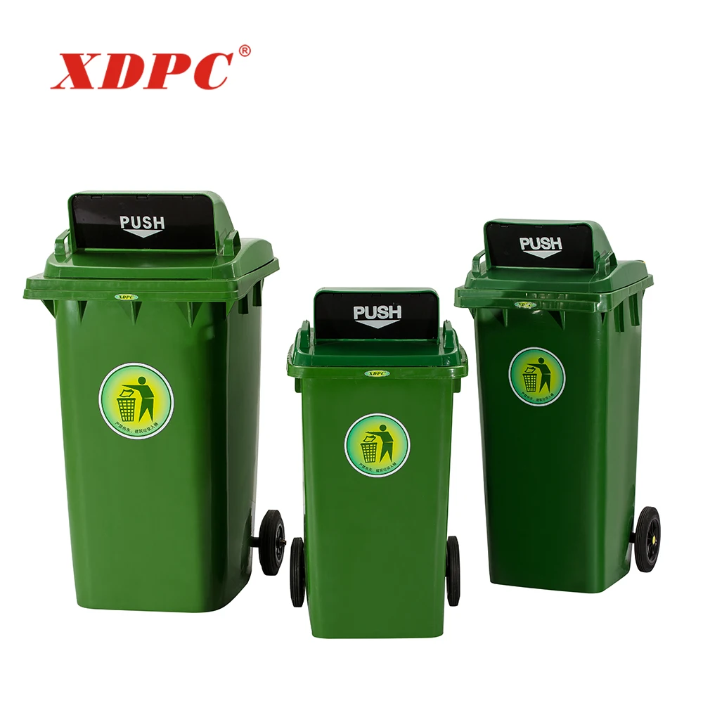 100 120 240 Liter Plastic Garbage Container Waste Rubbish Dust Bin
