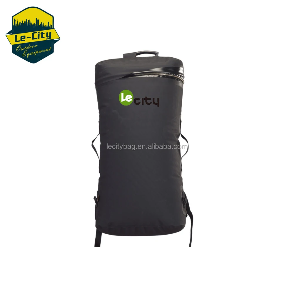 LE CITY PVC Tarpaulin Dry rucksack, welded seam seal watertight zipper bag backpack for swim boat kayak