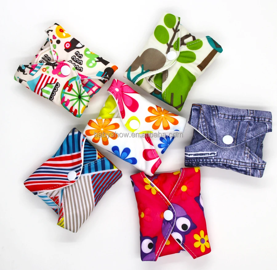 Bamboo Cloth Sanitary Pad Menstrual Pads Private Label Thick Organic Absorbent Reusable Cotton Waterproof Fabric 18.5*25 Cm