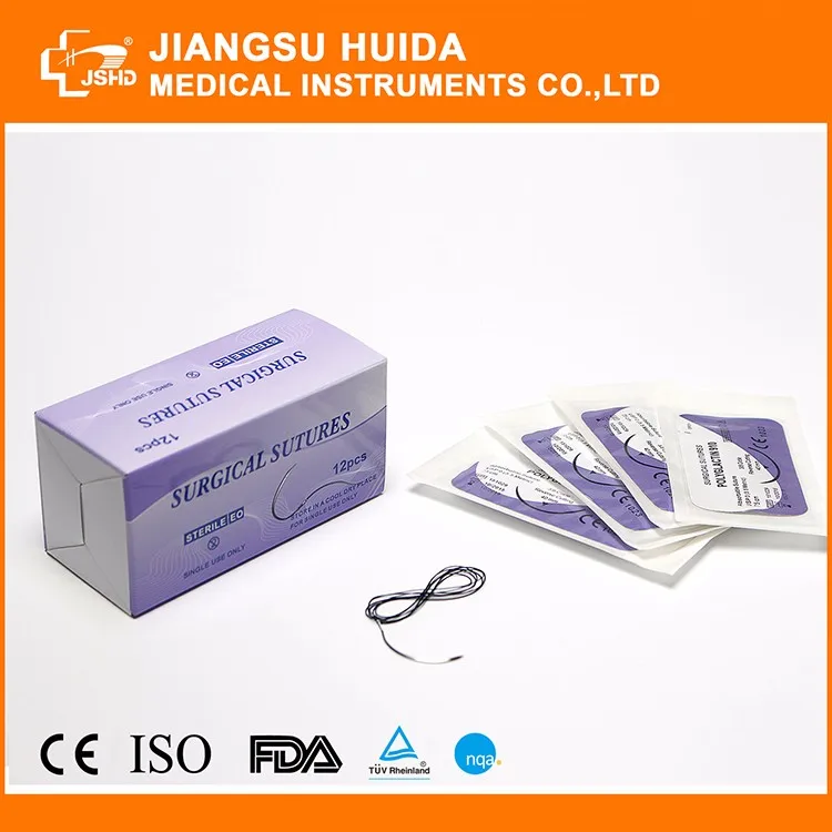 
synthetic material surgical sutures thread 910 with needle 