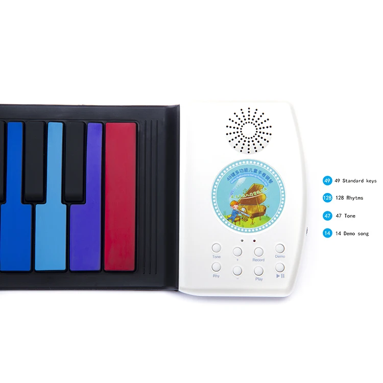 Hot sale kids piano 49 keys hand roll piano digital piano keyboard electronic