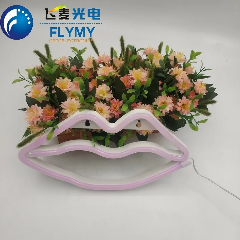 Lip Neon Signs LED Decor Light Wall Decor for Christmas Decoration Birthday