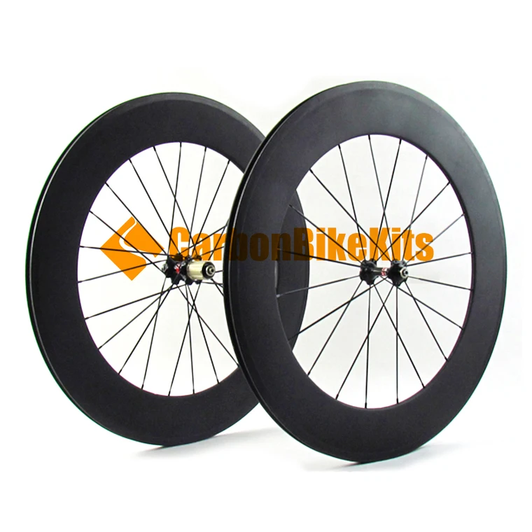 CBK customized T700 track bicycle 88mm carbon wheels tubular single speed wheel carbon  fixed wheels