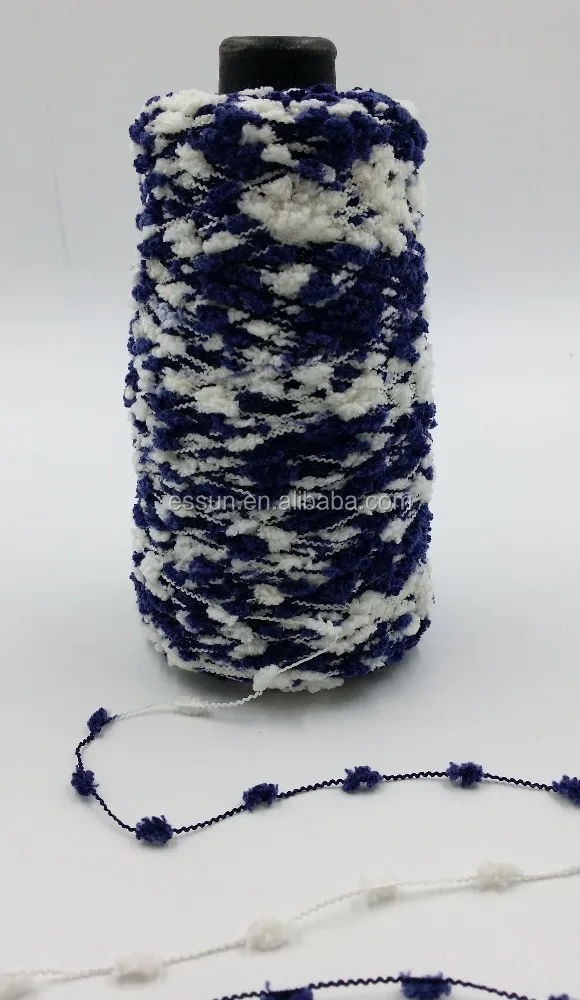 NM3.3/1 NM3.8/1 multicolor toothbrush pompon fancy yarn soft yarn knitting yarn