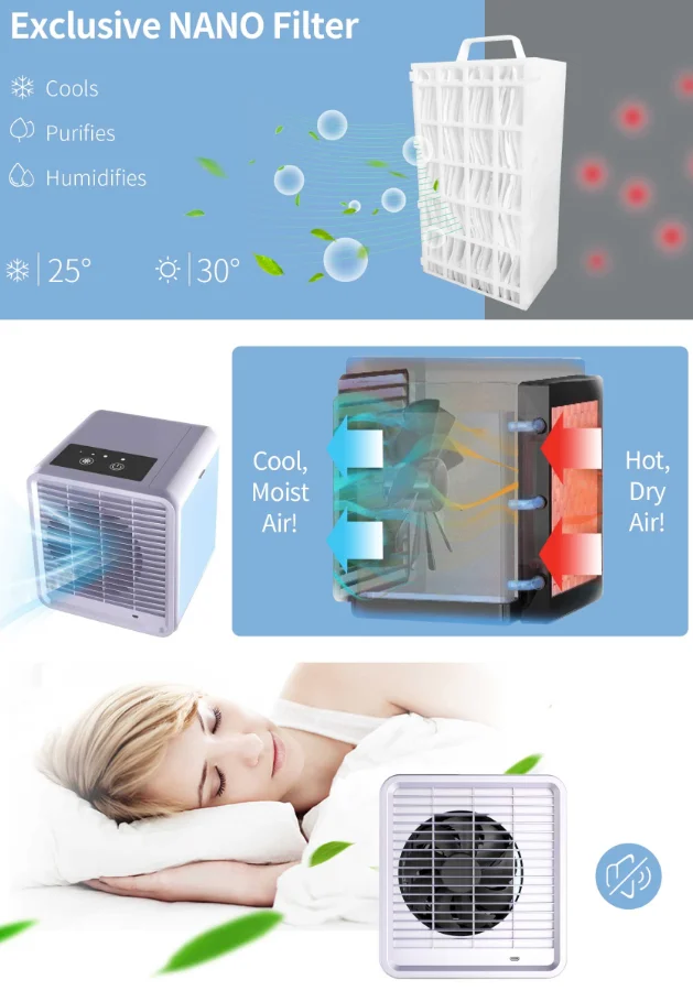 
mini water evaporation arctic air cooler 