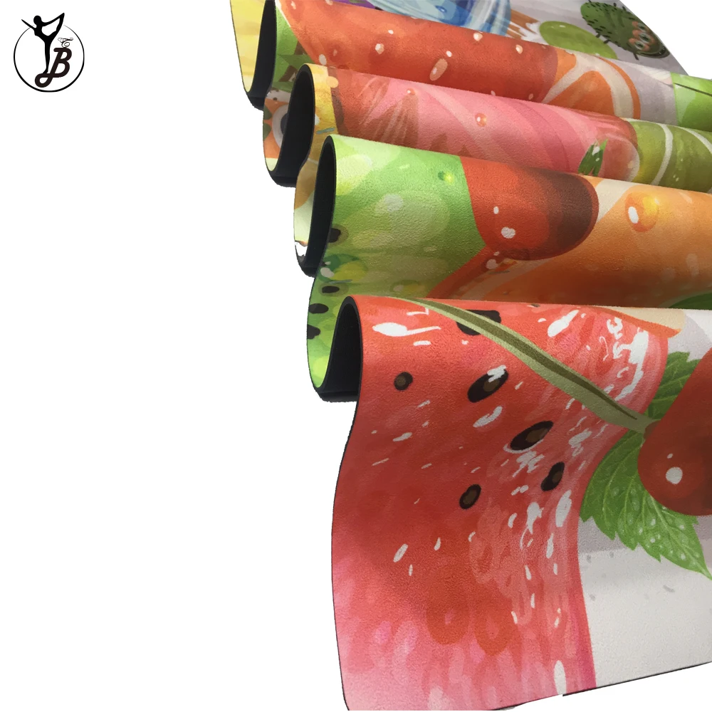 OME digital printed organic cotton rubber yoga mat