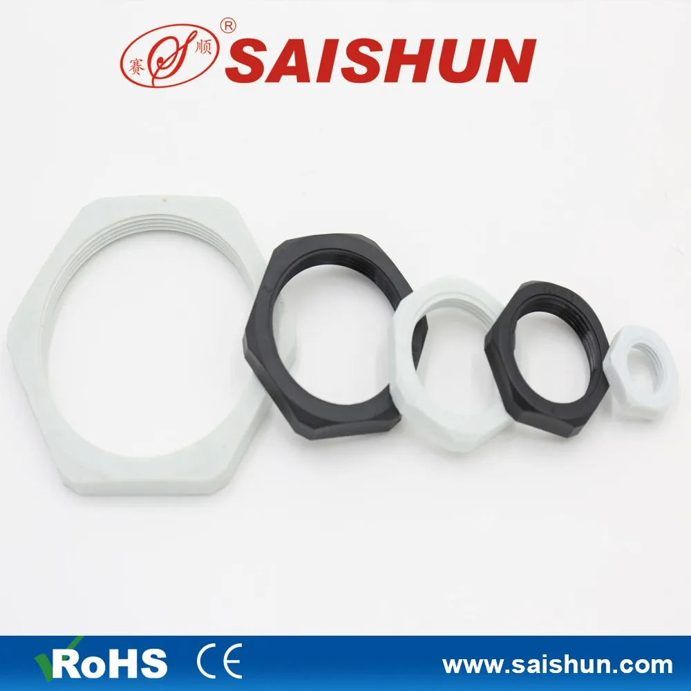 Customized Factory White Black Nylon Cable Gland M18 Lock Nut