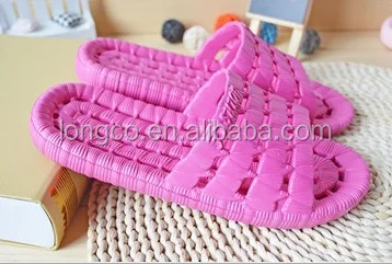 cheap wholesale new design pink pvc blowing bath slippers