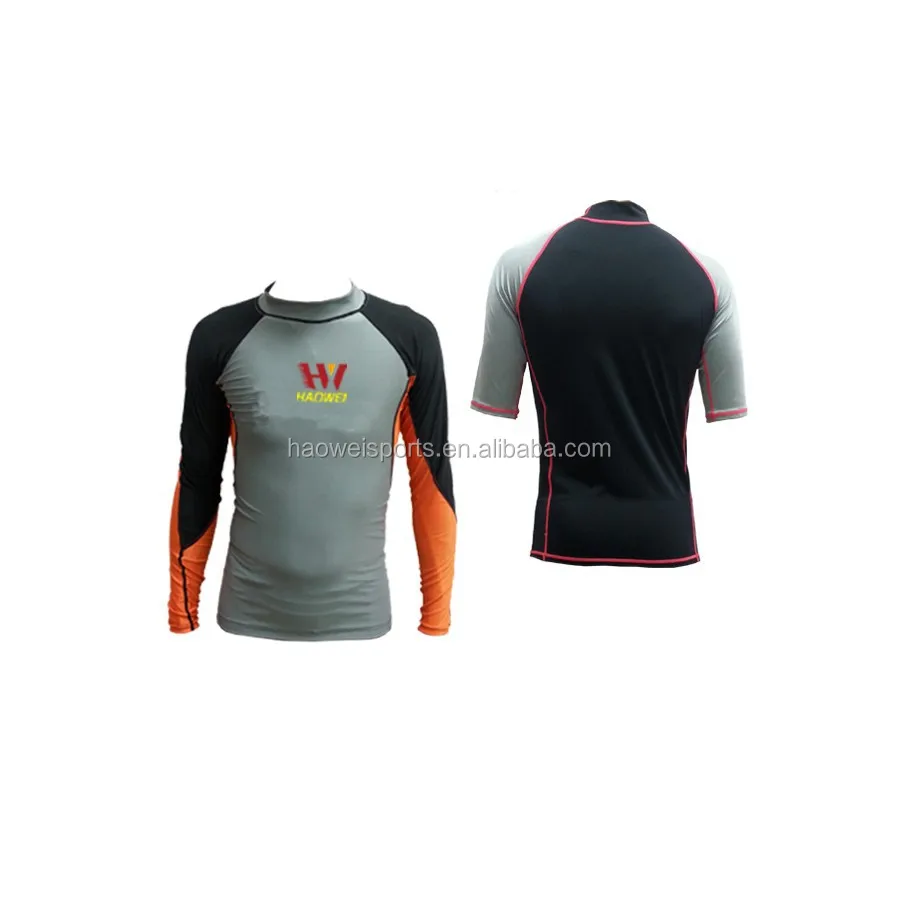 rash vest rash guards skiing lycra suits lycra  for swimming and surfing  lycra wetstuis with customized logo printing