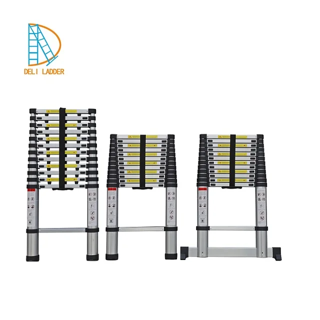 12.5FT Folding Climb Aluminum Ladder Telescopic Extension Step Ladder Multi Purpose ladder stool stairs