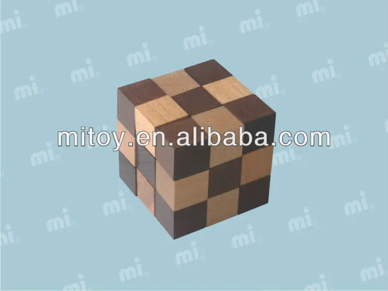 Интеллект 3D логические деревянные головоломки вынуть мяч забавные куб игра iq игрушка-головоломка для детей 2 вида цветов змея кубический блоки способный преодолевать Броды взрослых