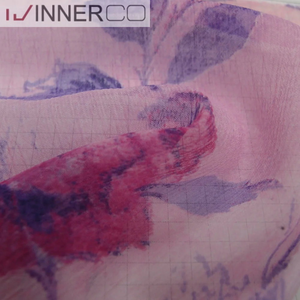 Floral dress crinkle chiffon fabric