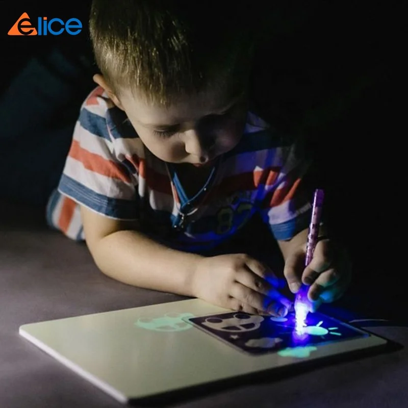 Fluorescent drawing board A4 size glow in the dark toys drawing tools for kids