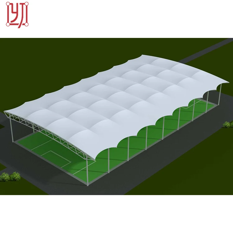 Ptfe pvdf canopy tent architectural membrane structure stadium tent basketball courts