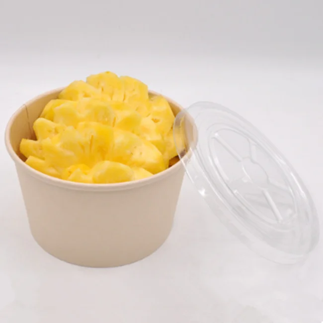 
Bamboo Fiber Disposable Paper Salad Food Container Bowl 