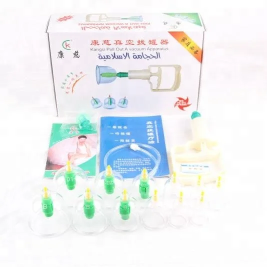 Red magnetic suction cup /12 cups chinese suction cups/kangci magnetic acupressure suction cup