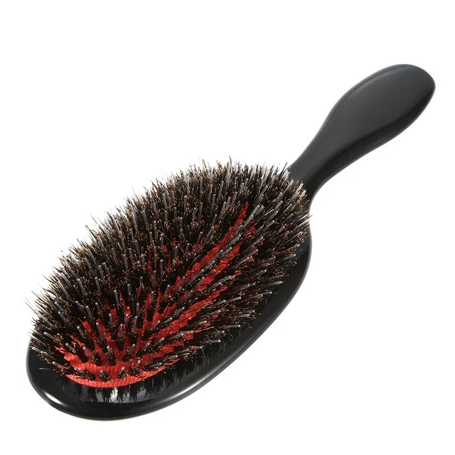Boar Bristle & Nylon Hair Comb Mini ABS Handle Anti-static Hair Scalp Massage Comb Hairbrush Salon Hair Brush Styling Tool