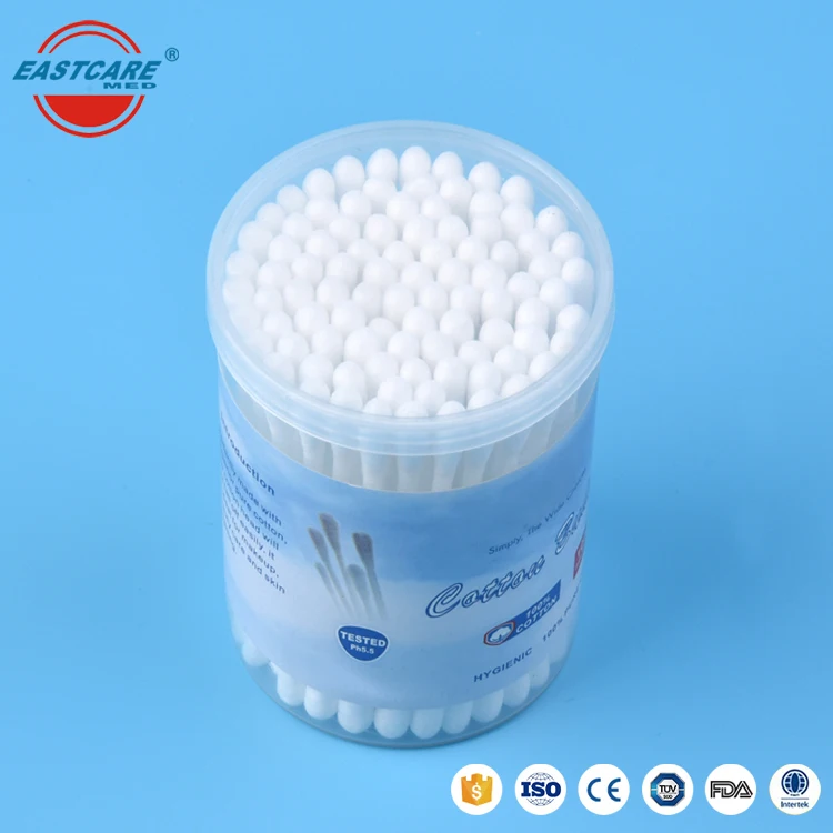 Стерилизованная Пластиковая Палочка для макияжа, двусторонние спиртовые ватные палочки, ватные палочки q-tips, белая палочка, ватные палочки из натурального хлопка