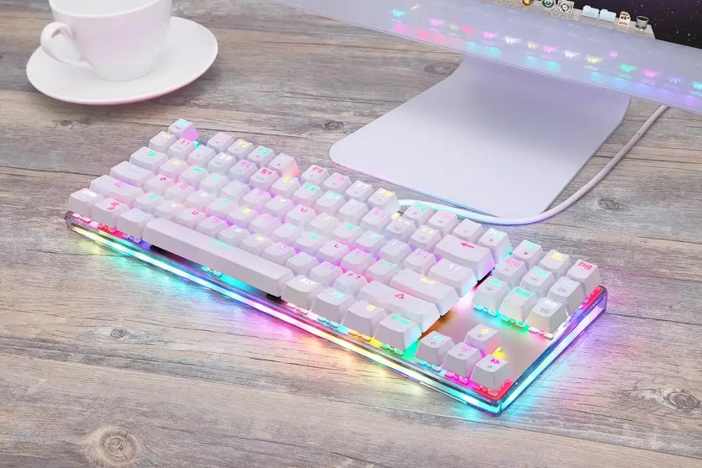  Проводная Механическая игровая клавиатура MOTOSPEED K87S RGB OEM с подсветкой логотипа 87 клавиш для LoL CF