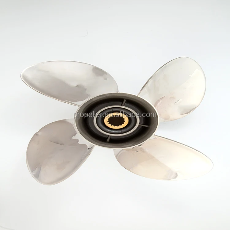 4 Blade Stainless Steel Boat Outboard Propeller for HONDA Engine