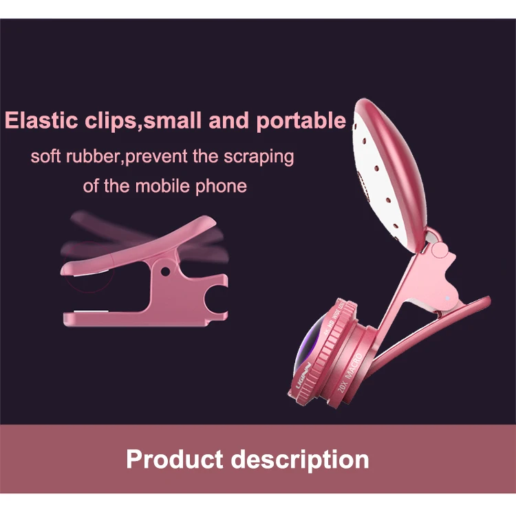 LIGINN Mobile Universal Clip Cell phone lens selfie Flash LED filling light for iphone Android