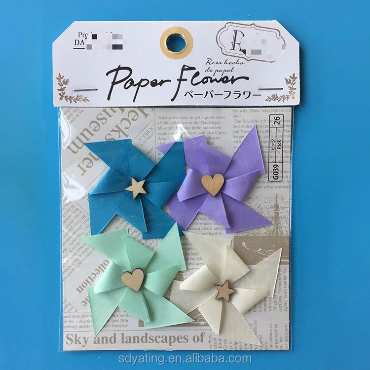 wholesale scrapbooking accessories window decoration paper flower petal crafts