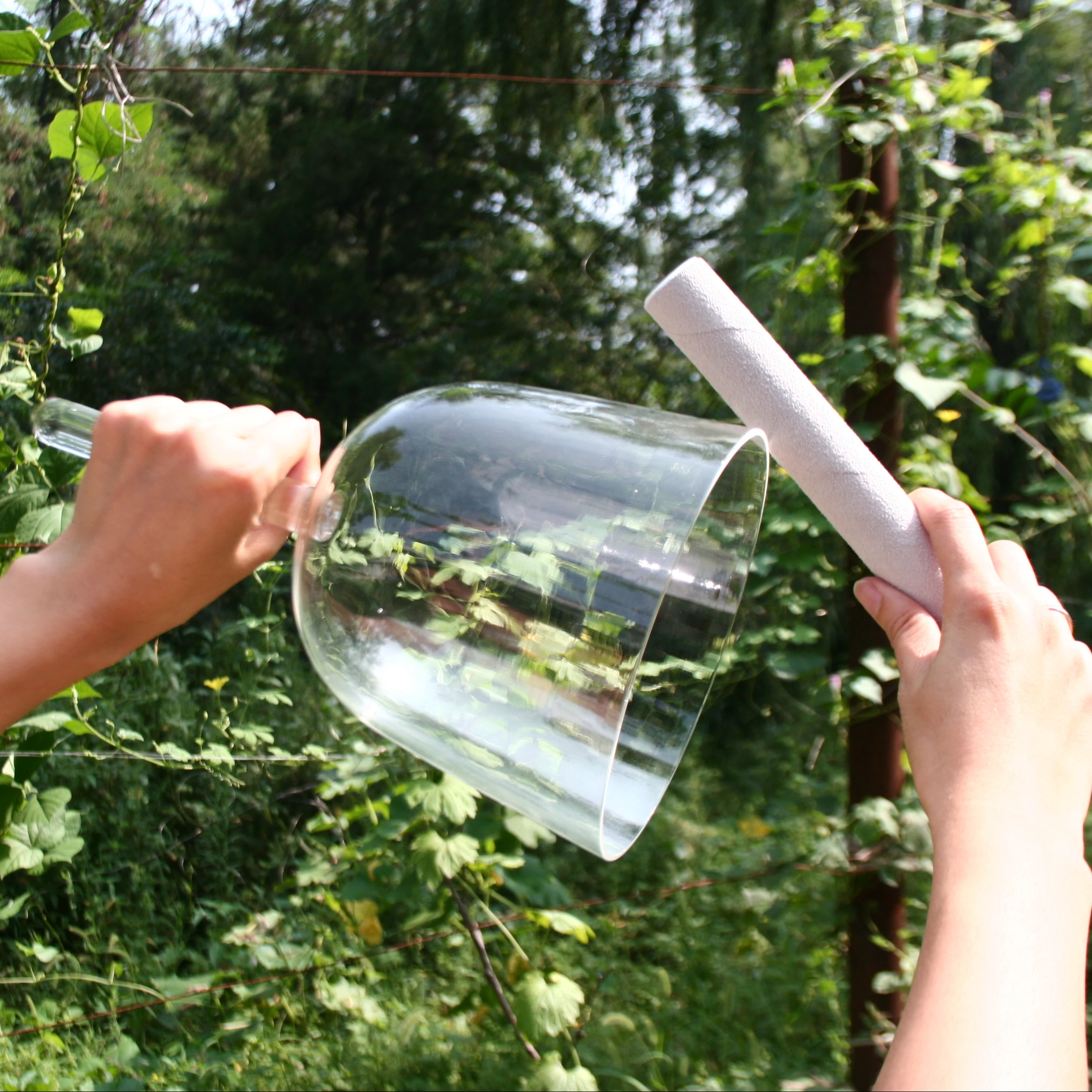Hand-Held crystal singing bowl Set BEST Sound Healing Chakra Crystal Energy 3' - 9' colorful customer design 432hz 440hz