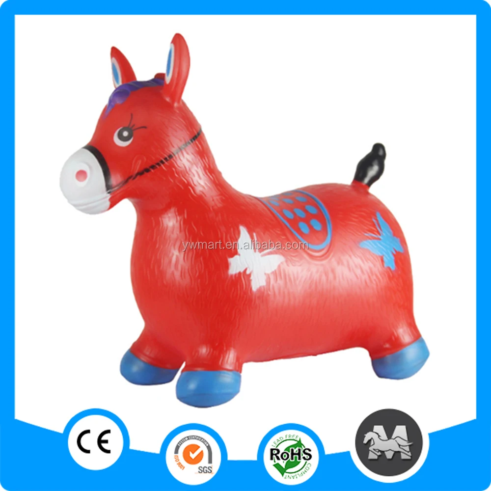 Kids toys horse animal play outdoor inflatable jumping PVC horse